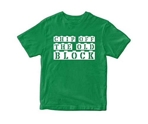 Chip Off The Old Block Kid s T-Shirt  4T  Kelly Green