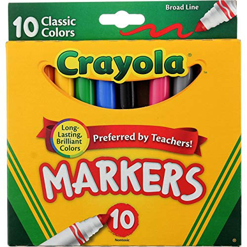 Crayola Ultraclean Broad Line Washable Markers Color Max 4 Pack 10 Count Per Pack Crayola Ultraclean Broad Line Washable Markers Color Max 4 Pack 10 Count Per Pack