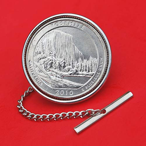US 2010 California Yosemite National Park Quarter BU Uncirculated 25 Cent Coin Silver Plated Tie Tac Tack BRAND NEW - America the Beautiful US 2010 California Yosemite National Park Quarter BU Uncirculated 25 Cent Coin Silver Plated Tie Tac Tack BRAND NEW - America the Beautiful