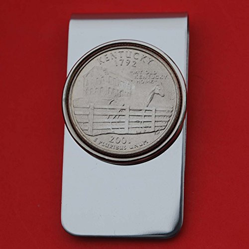 US 2001 Kentucky State Quarter BU Uncirculated Coin Money Clip New
