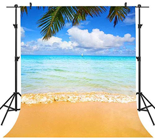 Tropical Beach Backdrop 5x7ft Blue Sky White Cloud Photography Background YouTube Photo Backdrop Studio Props PHMOJEN GEPH013 Tropical Beach Backdrop 5x7ft Blue Sky White Cloud Photography Background YouTube Photo Backdrop Studio Props PHMOJEN GEPH013