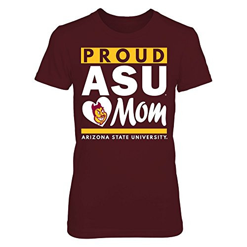 FanPrint Arizona State Sun Devils T-Shirt - Arizona State University Proud Mom - Women s Tee Maroon 3XL FanPrint Arizona State Sun Devils T-Shirt - Arizona State University Proud Mom - Women s Tee Maroon 3XL
