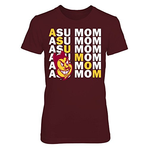 FanPrint Arizona State Sun Devils T-Shirt - Arizona State University Mom - Women s Tee Maroon L FanPrint Arizona State Sun Devils T-Shirt - Arizona State University Mom - Women s Tee Maroon L