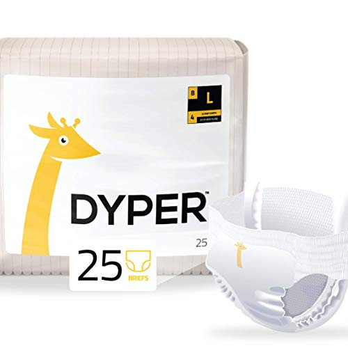 DYPER Responsibly Sourced Bamboo Pull On Diaper Brief Ink Free Soft plus Durable Large 21-31 lbs 25 Count DYPER Responsibly Sourced Bamboo Pull On Diaper Brief Ink Free Soft plus Durable Large 21-31 lbs 25 Count
