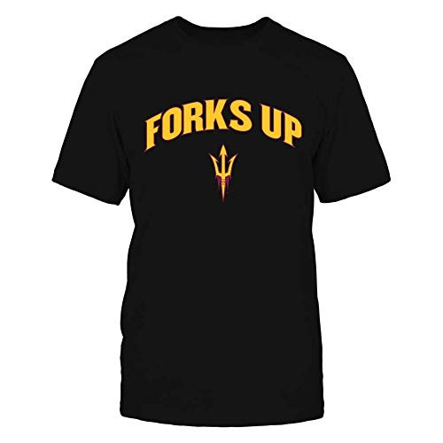 FanPrint Arizona State Sun Devils T-Shirt - Arizona State Sundevils Forks Up - Men s Tee Black L FanPrint Arizona State Sun Devils T-Shirt - Arizona State Sundevils Forks Up - Men s Tee Black L