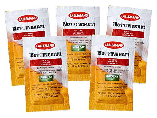 5x Danstar NOTTINGHAM Ale Yeast 11g Fast Fermenting Premium Quality Beers