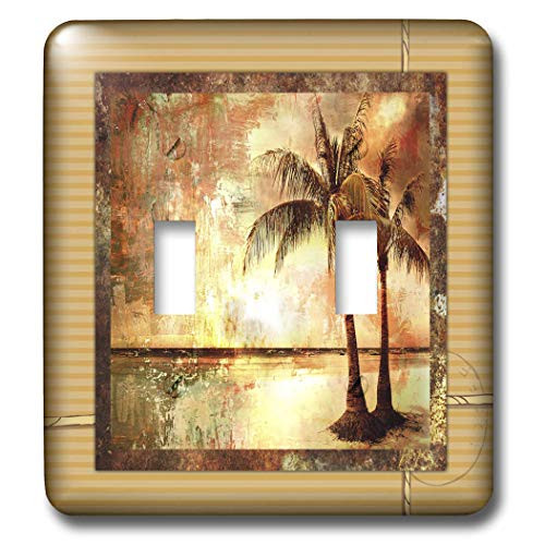 3dRose lsp_36532_2 Tropical Sunset in Grunge Double Toggle Switch