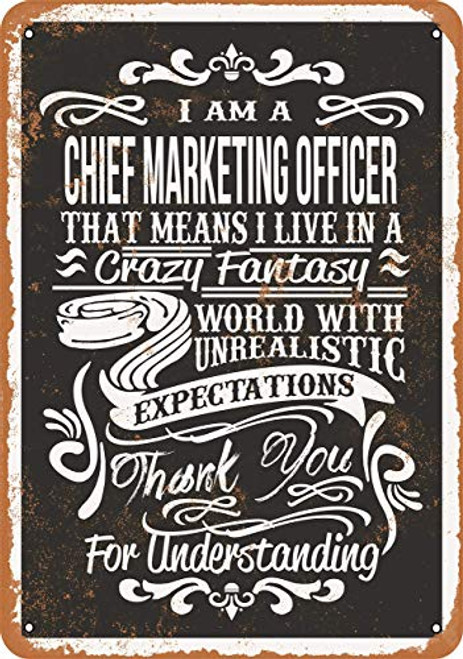 20x30Cm 8x12Inch  Fashion Tin Signs Crazy Chief Marketing Officer Waterproof Vintage Look Sign Metal Plate For Bars All Kinds Of Individual Character Places Or Home Decoration