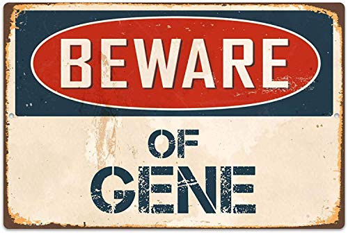 20x30Cm 8x12Inch  Chic Metal Tin Sign Beware Gene Never Rust Vintage Look Sign Poster Plaque For Businesses And Institutions All Kinds Of Individual Character Places Or Home Decoration 20x30Cm 8x12Inch  Chic Metal Tin Sign Beware Gene Never Rust Vintage Look Sign Poster Plaque For Businesses And Institutions All Kinds Of Individual Character Places Or Home Decoration