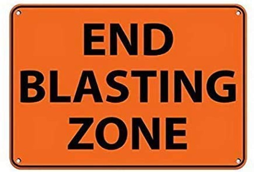 20x30Cm 8x12Inch  Classic Metal Sign End Blasting Zone Traffic Durable Vintage Look Sign Plaque For Rec Rooms All Kinds Of Individual Character Places Or Home Decoration