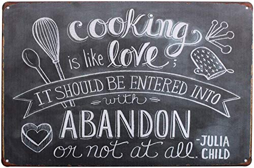 20x30Cm 8x12Inch  Cooking is Like Love Retro Metal Sign Fashion Vintage Look Sign Metal Plate For Public Utilities All Kinds Of Individual Character Places Or Home Decoration