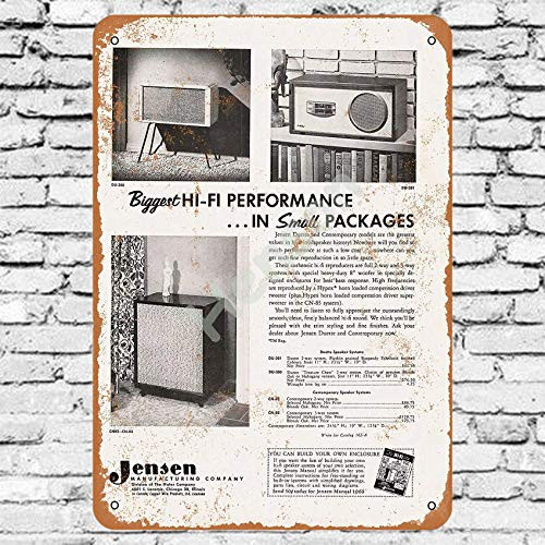 20x30Cm 8x12Inch  Jensen Speakers Waterproof Tin Sign Wall Decor Chic Vintage Look Sign Poster Plaque For Businesses And Institutions All Kinds Of Individual Character Places Or Home Decoration 20x30Cm 8x12Inch  Jensen Speakers Waterproof Tin Sign Wall Decor Chic Vintage Look Sign Poster Plaque For Businesses And Institutions All Kinds Of Individual Character Places Or Home Decoration