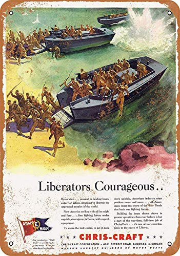 20x30Cm 8x12Inch  Chris-Craft Military Boats Classic Tin Signs Retro Vintage Look Sign Plaque For Offices All Kinds Of Individual Character Places Or Home Decoration