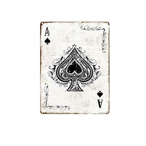 20x30Cm 8x12Inch  Ace of Spades Fashion Metal Sign-Aluminum Fashion Vintage Look Sign Poster Plaque For Public Utilities All Kinds Of Individual Character Places Or Home Decoration