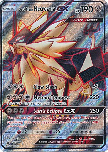 Dusk Mane Necrozma GX - 145 156 - Full Art Ultra Rare - Sun  and  Moon  Ultra Prism