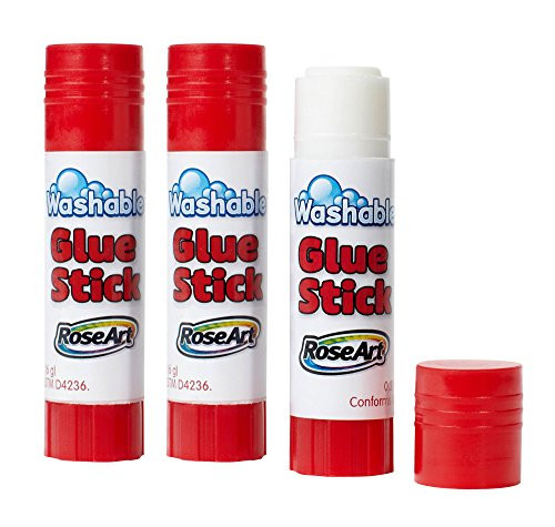 RoseArt Washable Glue Sticks 3-Count Packaging May Vary (CYD16)