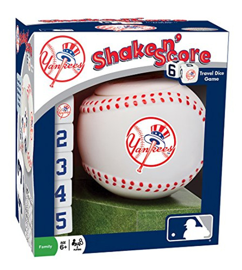 MasterPieces MLB New York Yankees Shake N Score Travel Dice Game for 2 Players Ages 6 plus MasterPieces MLB New York Yankees Shake N Score Travel Dice Game for 2 Players Ages 6 plus