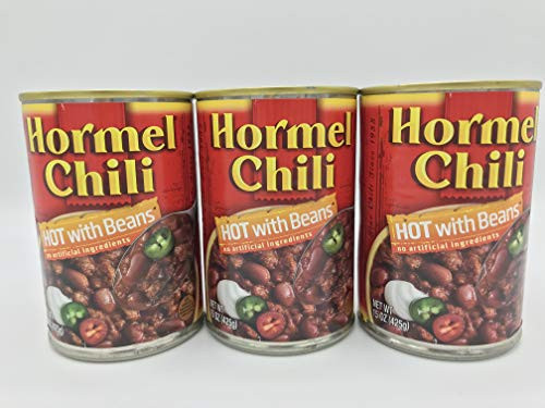 Hormel Chili  Hot with Beans  15 oz Pack of 3