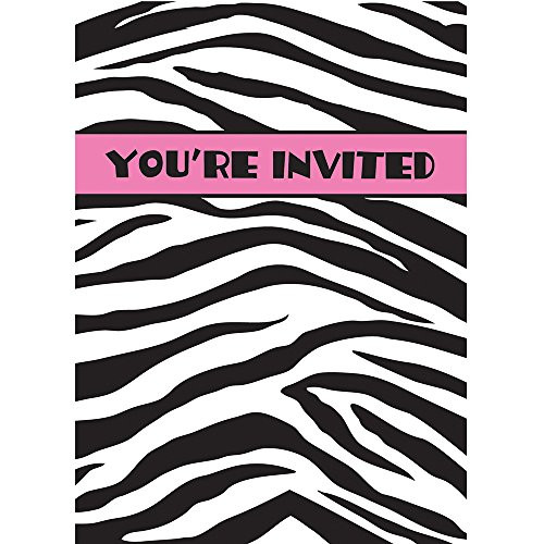 Zebra Print Invitations, 8ct
