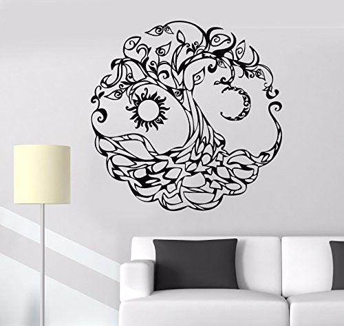 Vinyl Wall Decal Tree of Life Celtic Symbol Moon Sun Day Night Stickers 722VS Vinyl Wall Decal Tree of Life Celtic Symbol Moon Sun Day Night Stickers 722VS