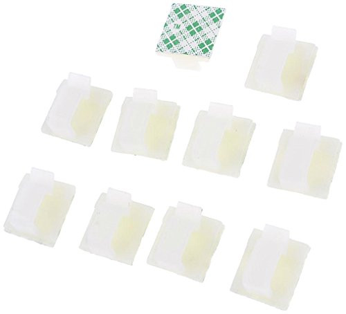 Uxcell Adhesive Cable Tie Mount Base, Off White, 10 Piece