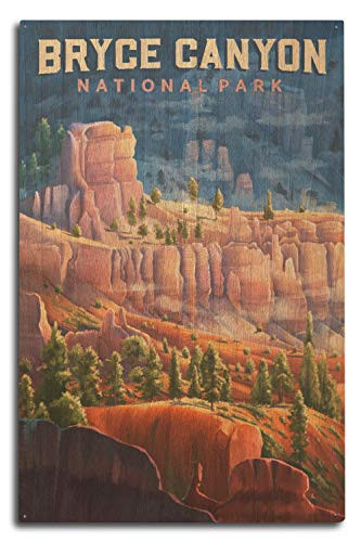 Lantern Press Bryce Canyon National Park  Utah - Oil Painting 108830  10x15 Wood Wall Sign  Wall Decor Ready to Hang