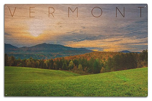 Lantern Press Vermont - Fall Sunrise  10x15 Wood Wall Sign  Wall Decor Ready to Hang Lantern Press Vermont - Fall Sunrise  10x15 Wood Wall Sign  Wall Decor Ready to Hang