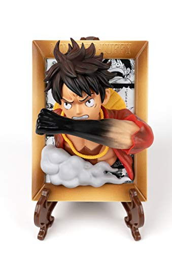 ONE Piece Actions Figures Monkey D. Luffy Figure Statues Photo Frame Figurine Collection Birthday Gifts PVC 4 inch  Luffy