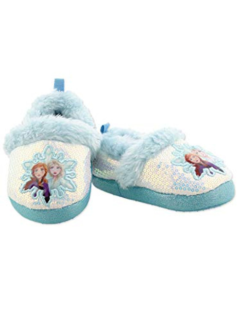 Disney Frozen 2 Elsa Anna Girls Toddler Plush A-Line Slippers 13-1 M US Little Kid Blue Disney Frozen 2 Elsa Anna Girls Toddler Plush A-Line Slippers 13-1 M US Little Kid Blue
