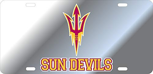 Elite Fan Shop Arizona State Sun Devils License Plate Silver