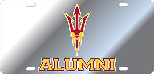 Elite Fan Shop Arizona State Sun Devils License Plate Alumni - Silver