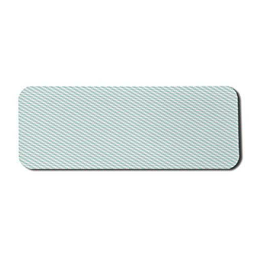 Ambesonne Cubes Computer Mouse Pad  Continuing Pastel Tone Aquatic Geometric Blocks Simple and Wintery Design  Rectangle Non-Slip Rubber Mousepad Large  31 inch x 12 inch Gaming Size  Pale Slate Blue White