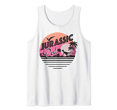 Jurassic Park Tropical Sunset Logo Tank Top
