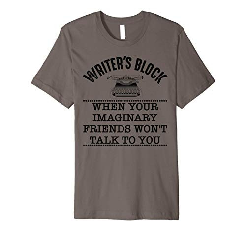 Funny Writer s Block Novelist Gift   Cute Authors Men Women Premium T-Shirt