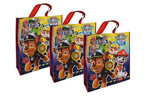 3-Pack Paw Patrol Nonwoven Large 16" Reusable Tote Bag