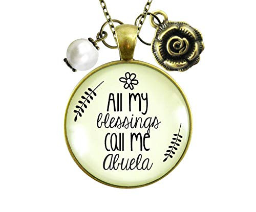 Gutsy Goodness 36 inch Abuela Necklace All My Blessings Spanish Grandma Womens Family Gift Jewelry Gutsy Goodness 36 inch Abuela Necklace All My Blessings Spanish Grandma Womens Family Gift Jewelry