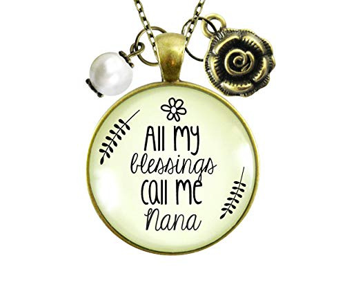 Gutsy Goodness 36 inch Nana Necklace All My Blessing Gift Quote Womens Grandma Jewelry Gutsy Goodness 36 inch Nana Necklace All My Blessing Gift Quote Womens Grandma Jewelry