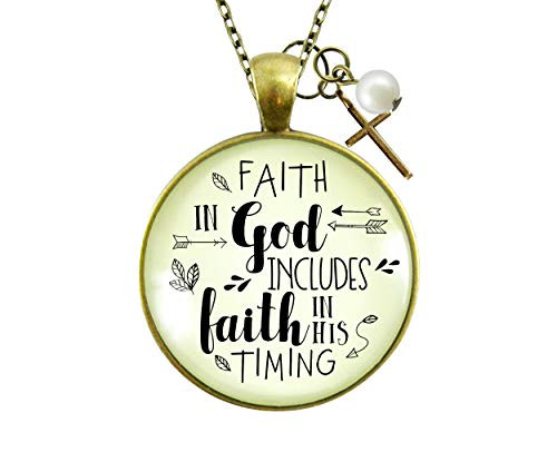 Gutsy Goodness 36 inch Life Quote Necklace Includes Faith In His Timing Charm Jewelry Gutsy Goodness 36 inch Life Quote Necklace Includes Faith In His Timing Charm Jewelry