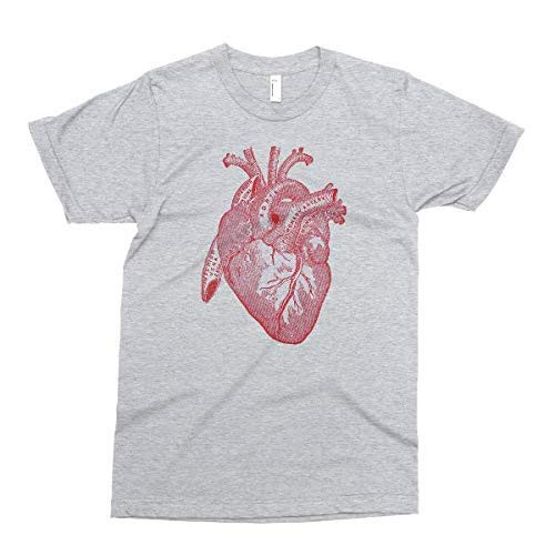Anatomy Tshirt  Anatomical Heart T shirt  Graphic Tee  Printed on soft ringspun cotton