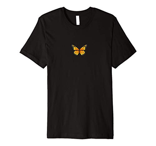 Butterfly Orange Soft Aesthetic Emoji Cute Butterflies Premium T-Shirt