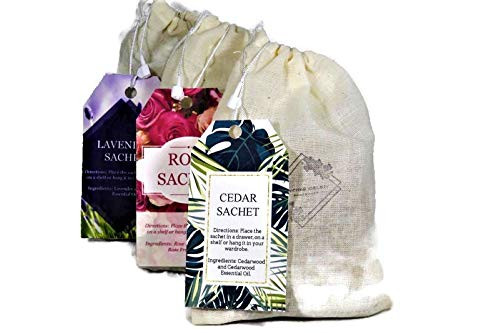 Set Of 3 Assorted All Natural Aromic Sachets