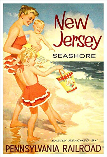New Jersey Seashore - Pennsylvania Railroad Travel Poster Print by delovely Arts New Jersey Seashore - Pennsylvania Railroad Travel Poster Print by delovely Arts