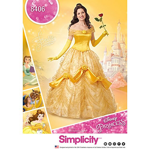 Simplicity Disney Beauty and the Beast Costume for Misses Art and Craft Sewing Template, H5 (6-8-10-12-14)