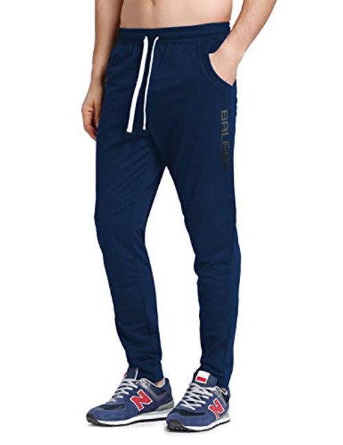 BALEAF Men s Tapered Athletic Running Pants Joggers Lounge Workout Sports Sweatpants with Pockets Navy Size M