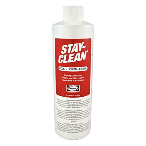 GSParts Harris Stay-Clean Soldering  and  Tinning Liquid Flux 16 ounce Jar  40003 SCLF16