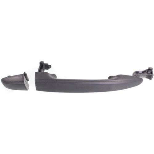 Exterior Door Handle Compatible with Toyota Sienna 04-10 Rear RH LH Outside Textured Black Sliding Handle and Cover