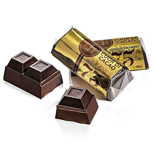 Venchi Cuor Di Cacao Extra Dark Chocolate Block 75 Cocoa 6.53oz Venchi Cuor Di Cacao Extra Dark Chocolate Block 75 Cocoa 6.53oz