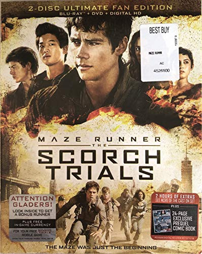 Maze Runner  The Scorch Trials - 2 Disc Ultimate Fan Edition - Limited Edition Blu Ray with Photo Diary - 24 Page Exclusive Prequel Comic Book