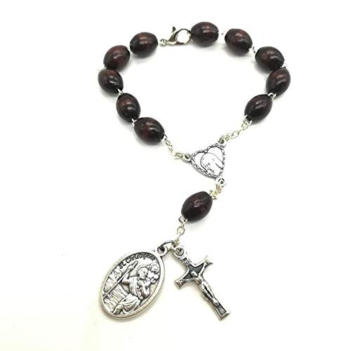 St Christopher Medal Car Rosary Rear View Mirror Charm Patron Saint of Travel Protection Gift St Christopher Medal Car Rosary Rear View Mirror Charm Patron Saint of Travel Protection Gift