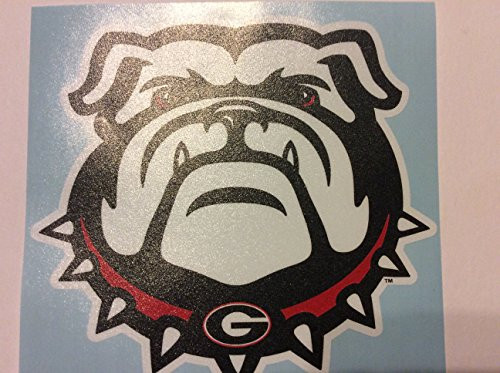 Craftique Georgia Bulldog Extra Large Die Cut Vinyl Decal  New Bulldog Head  Cornhole